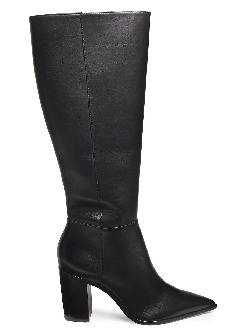 Womens Mikki Up 90MM Leather Block-Heel Boots Product Image