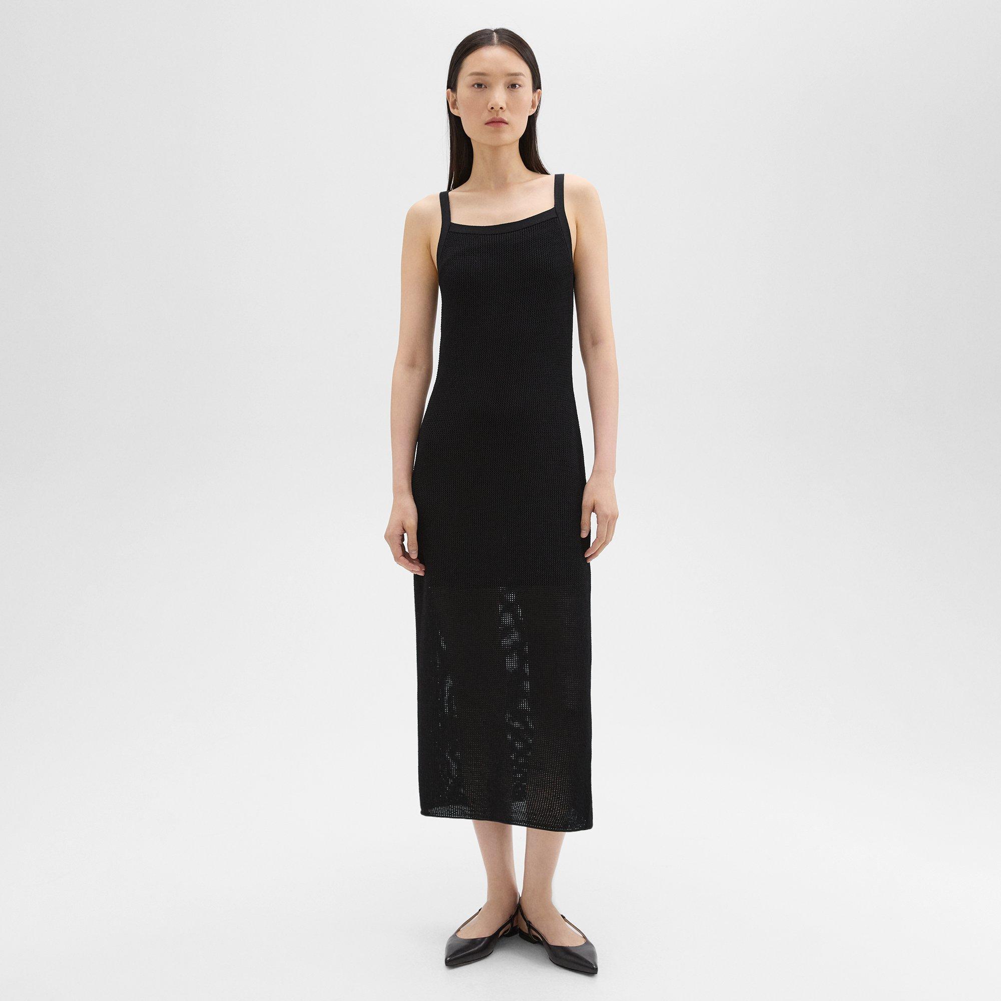 Crepe Knit Pointelle Midi Dress | Theory product image