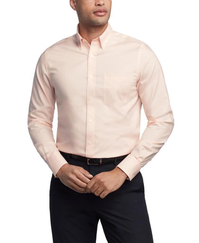 Men's TH Flex Regular Fit Wrinkle Resistant Stretch Pinpoint Oxford Dress Shirt Product Image