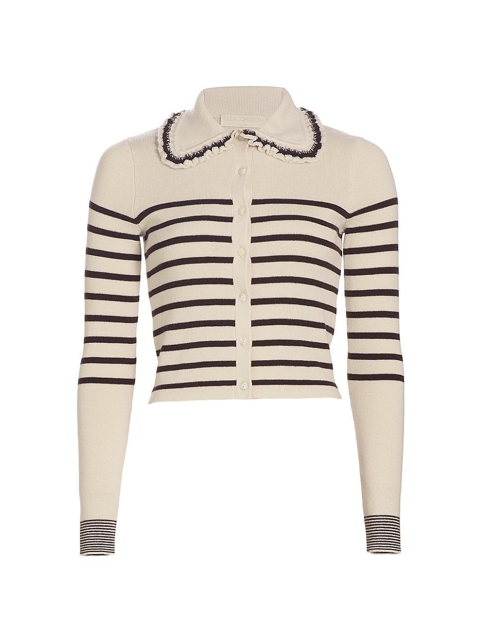 Womens Faustine Wool Striped Cardigan Product Image