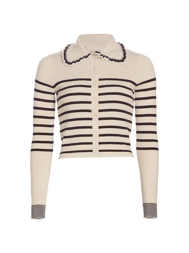 Womens Faustine Wool Striped Cardigan Product Image