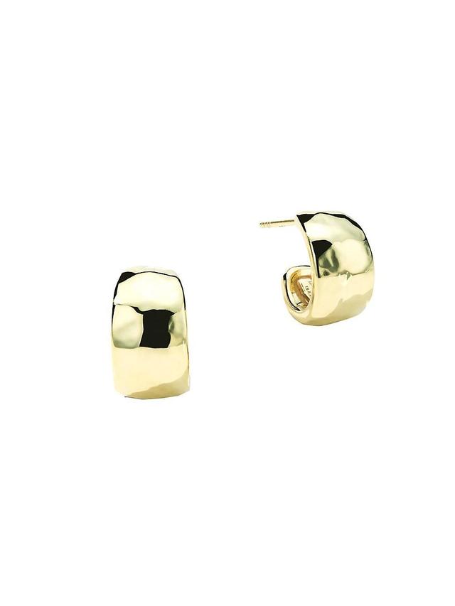 Womens Classico E. F. 18K Gold Hammered Huggie Hoops Product Image