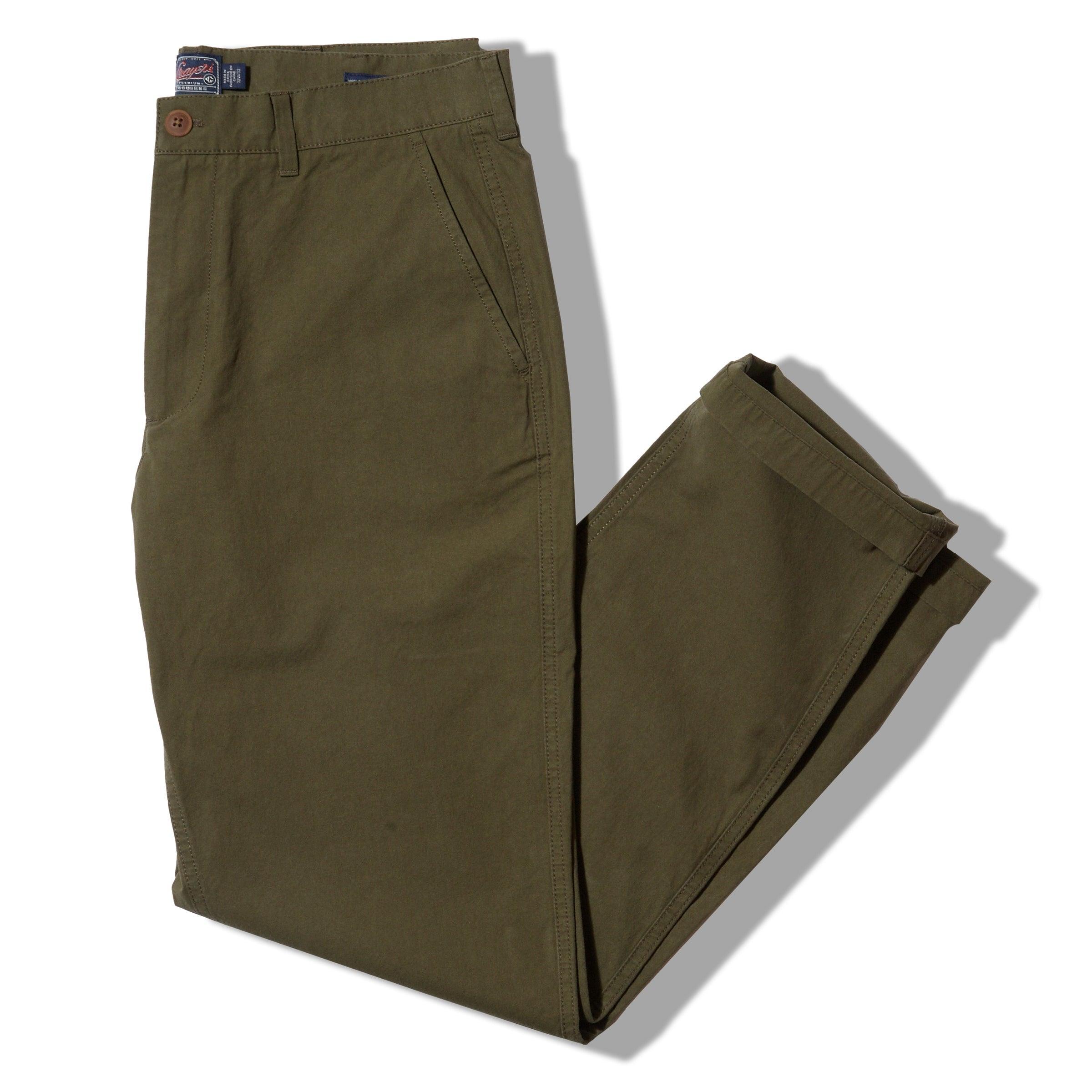 Mercer  Cotton Officer Pants - Dark Olive Product Image