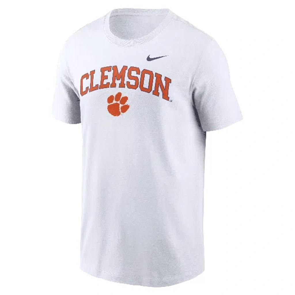 NIKE Men's White Clemson Tigers Blitz 2-hit T-shirt Product Image