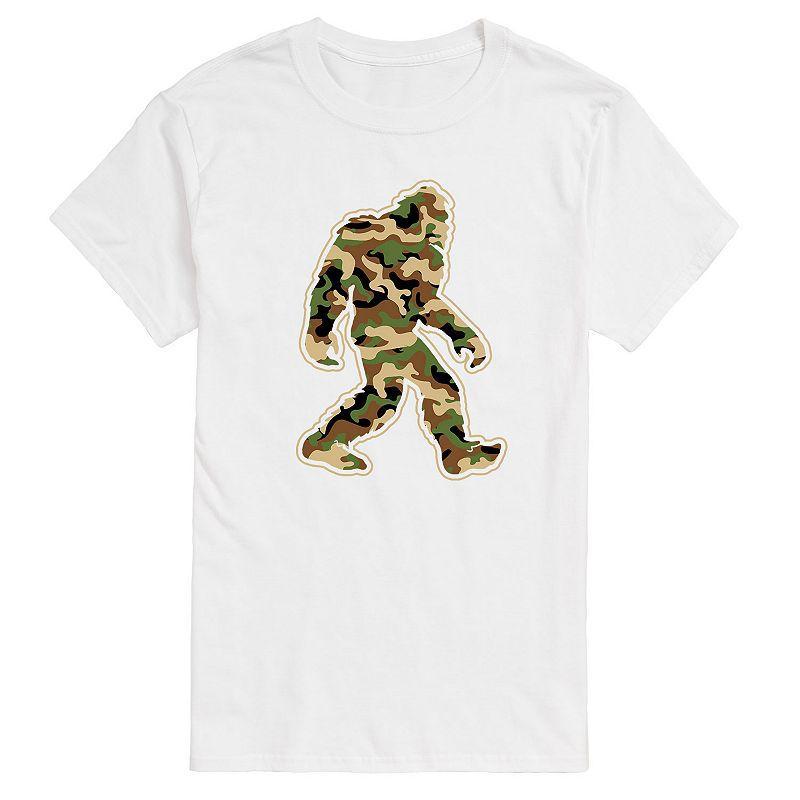 Mens Sasquatch Camo Graphic Tee White Product Image