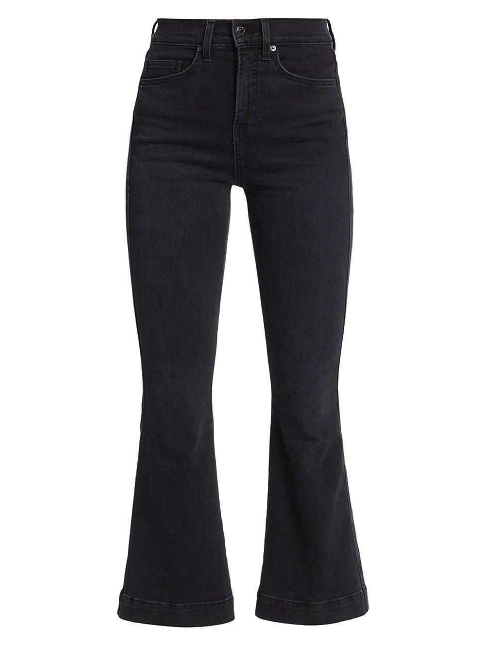 Womens Carson High-Rise Stretch Flared Ankle Jeans Product Image