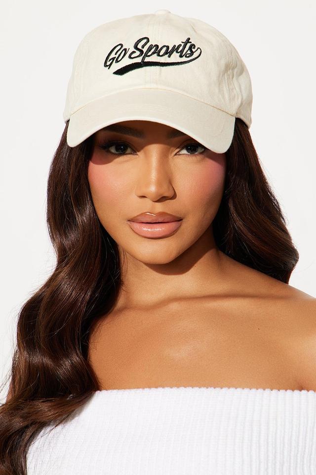 Go Sports Baseball Hat - Beige Product Image