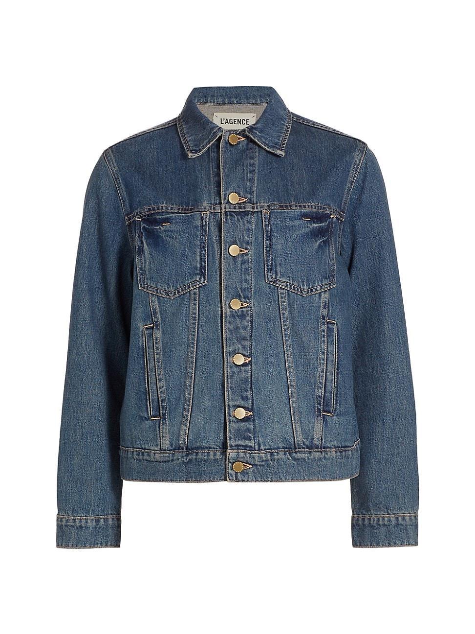 Womens Mack Denim Trucker Jacket Product Image