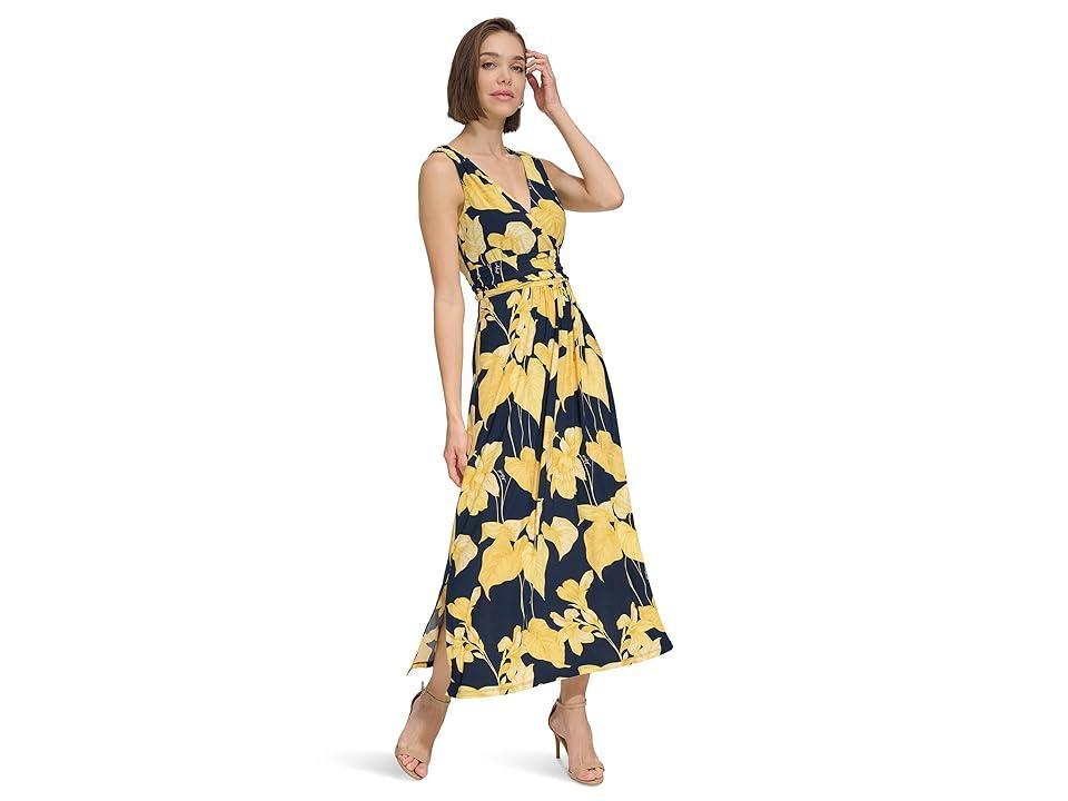 Tommy Hilfiger Tropical Maxi Dress (Sky Captain/Snap Dragon) Women's Dress Product Image