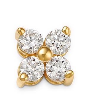 Zoe Chicco 14K Yellow Gold Prong Diamonds Diamond Flower Single Stud Earring Product Image