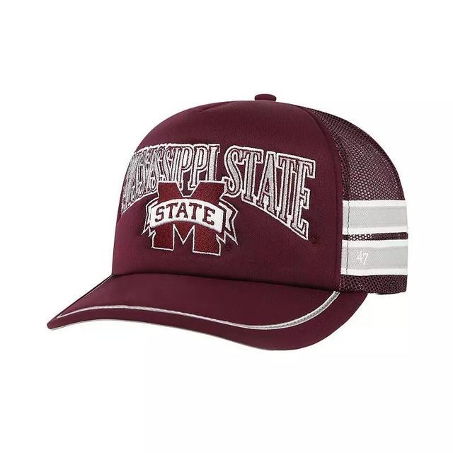 Mens 47 Maroon Mississippi State Bulldogs Sideband Trucker Adjustable Hat Product Image