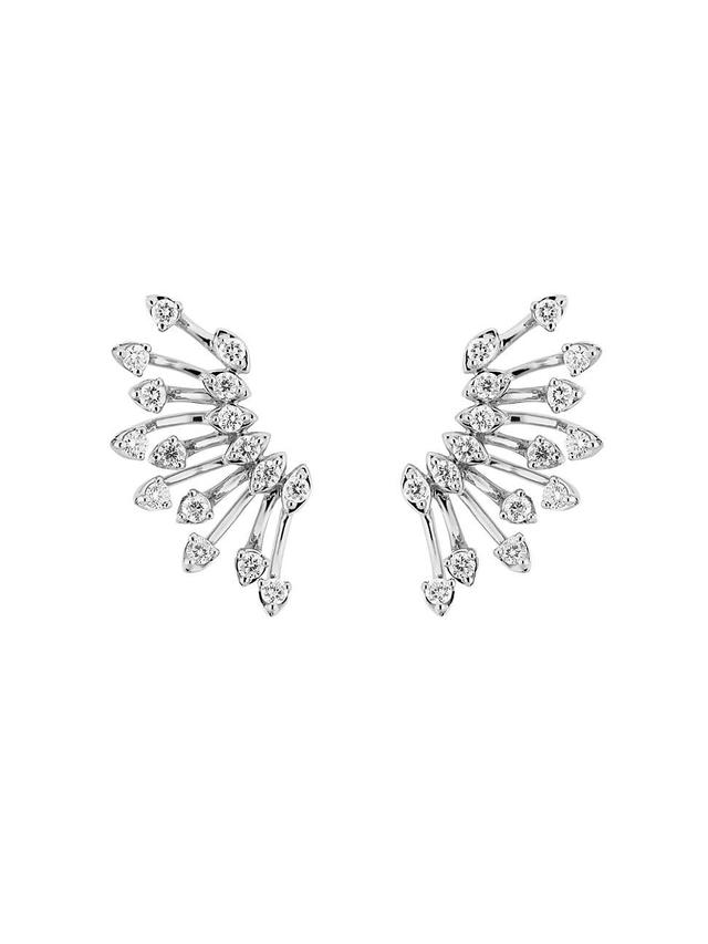 Womens Luminus 18K White Gold & Diamond Earrings Product Image