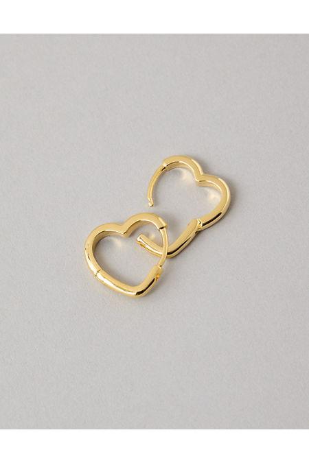 AEO Keepers Collection 14K -Plated Heart Huggie Earrings Women's Product Image