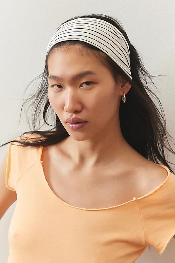 Striped Wide Soft Headband Womens at Urban Outfitters Product Image