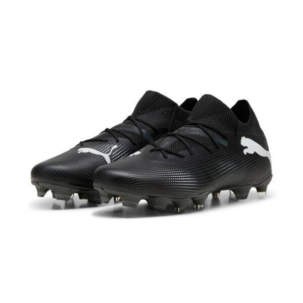 PUMA FUTURE 7 MATCH Firm Ground/Artificial Ground Men's Soccer Cleats Shoes in Black/White Product Image