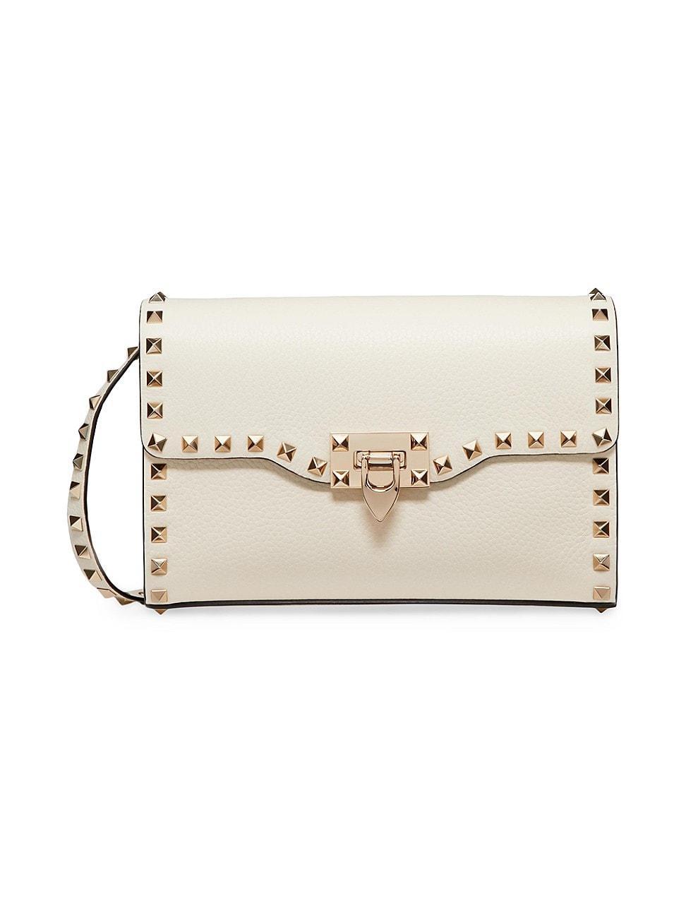 Womens Small Rockstud Grainy Calfskin Crossbody Bag Product Image