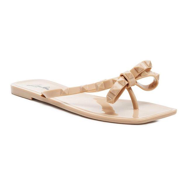 London Rag Womens Retta Bow Thong Slide Sandals Product Image