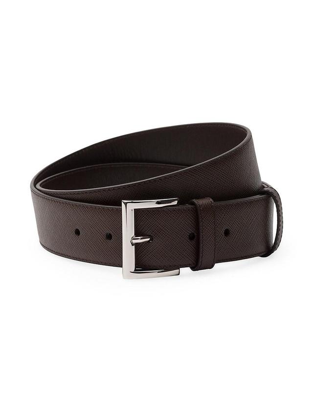 Mens Saffiano Leather Belt Product Image