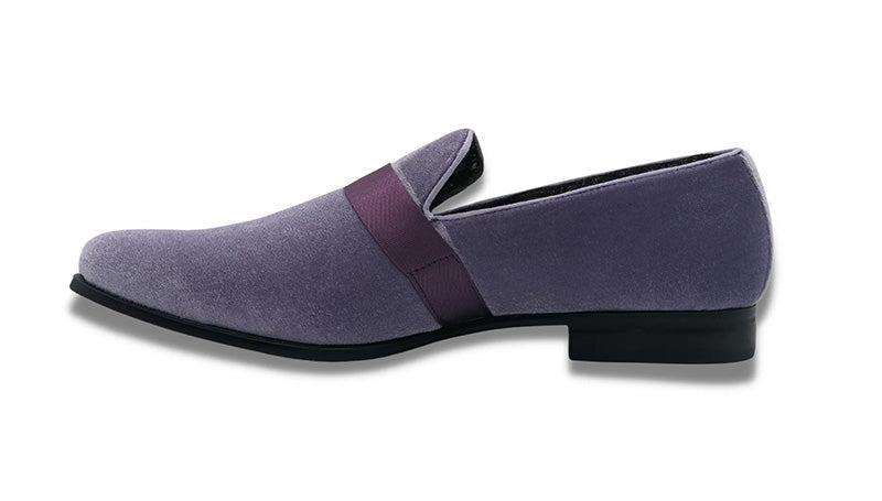 (Size 10½) Lavender Solid Velvet Loafer Product Image