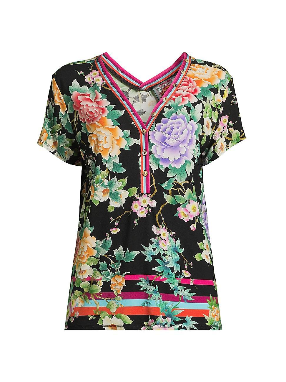 Womens The Janie Floral Embroidery Long-Sleeve Shirt Product Image