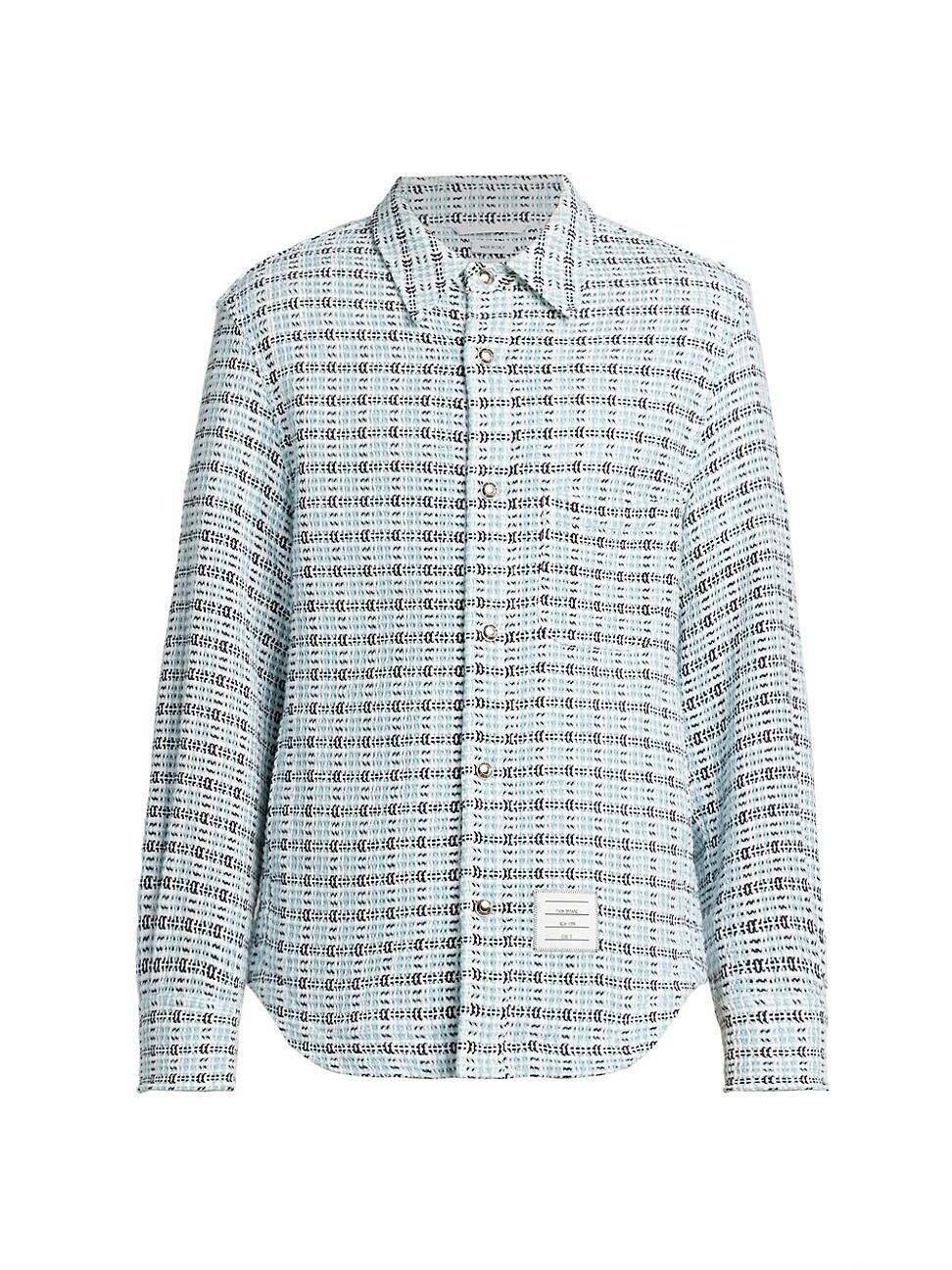 Mens Plaid Snap-Front Shirt Jacket Product Image