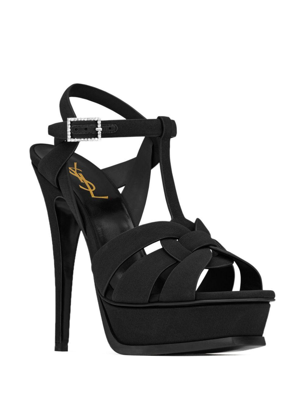 Tribute Leather 105mm Platform Sandals In Black Product Image