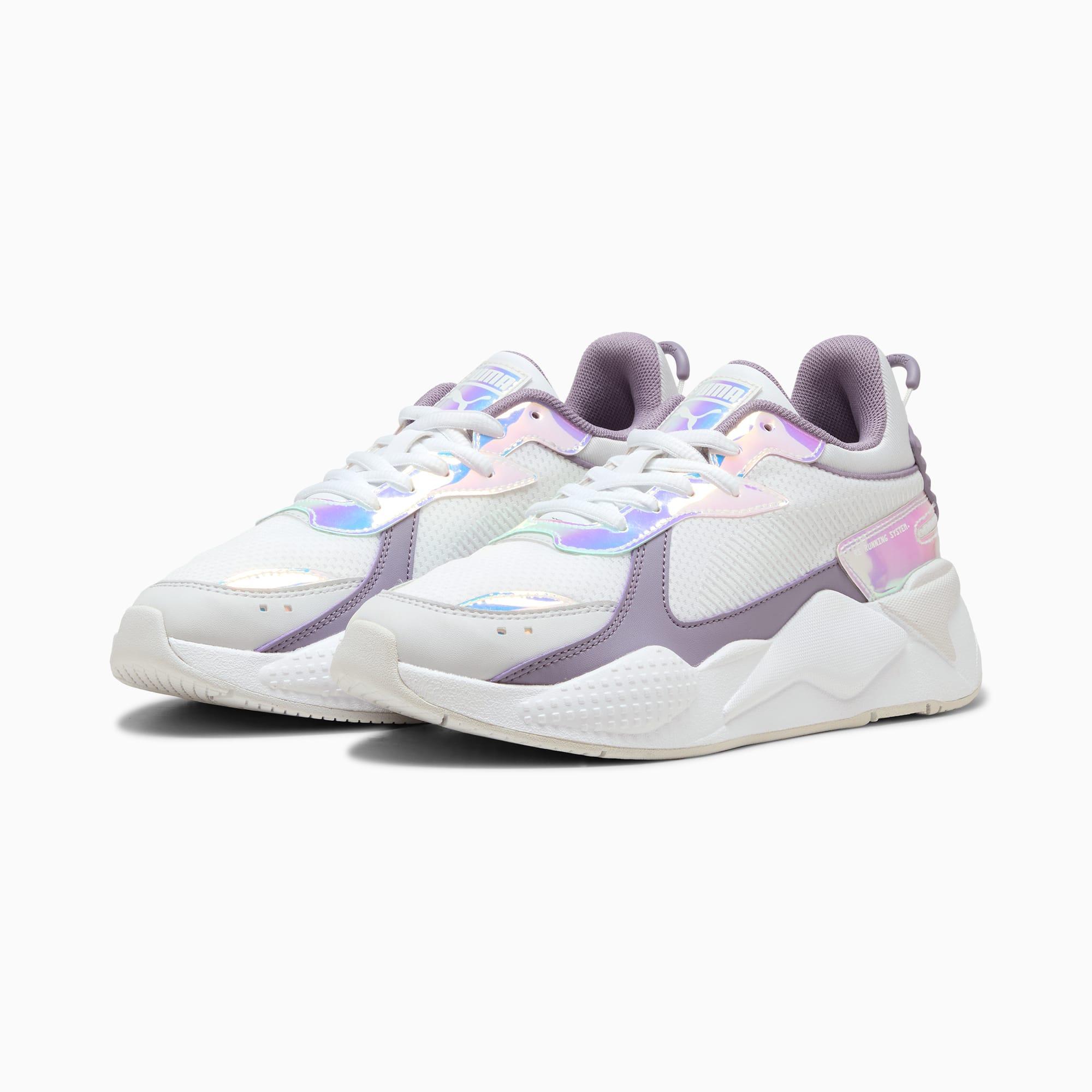 PUMA RS-X Iridescent Women's Sneakers in White/Pale Plum Product Image