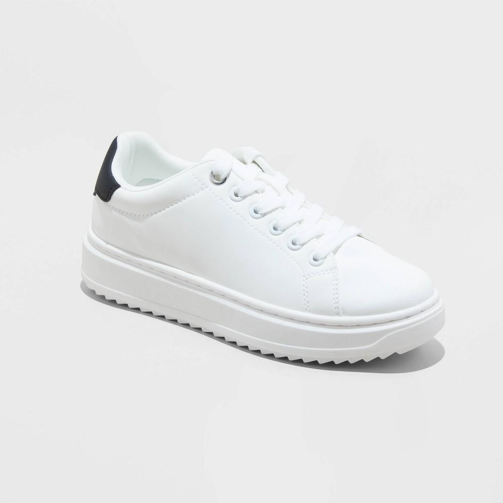 Womens Peggy Sneakers - A New Day White/Black 8 Product Image