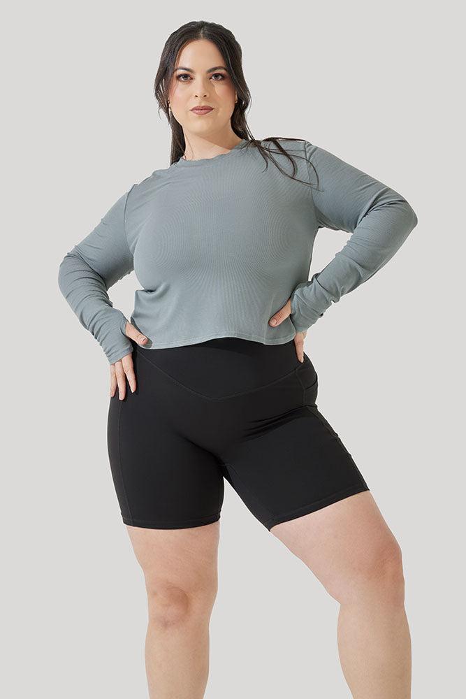 Refine Long Sleeve Top - Stormy Blue Product Image