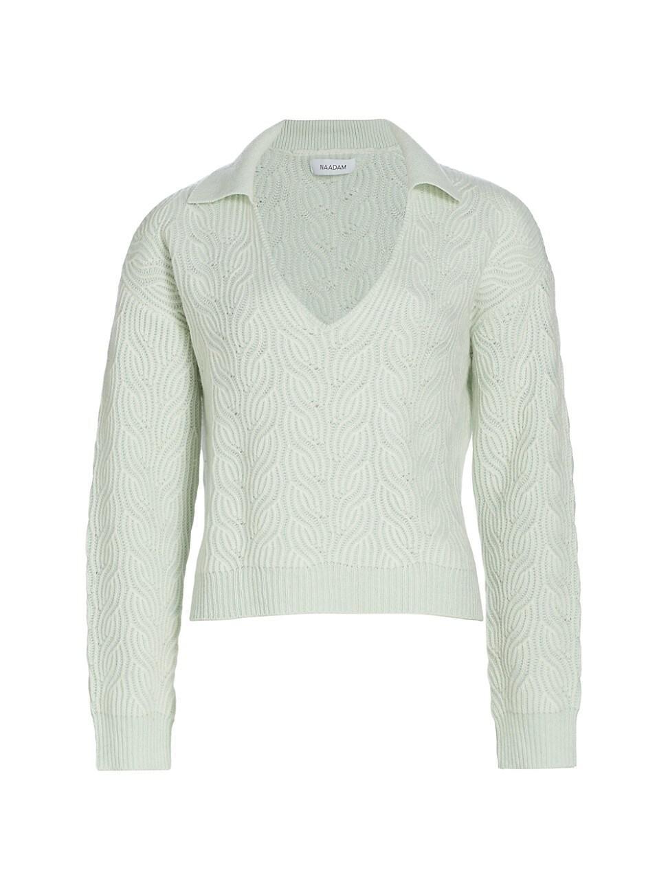 Womens Wool & Cashmere V-Neck Sweater Product Image