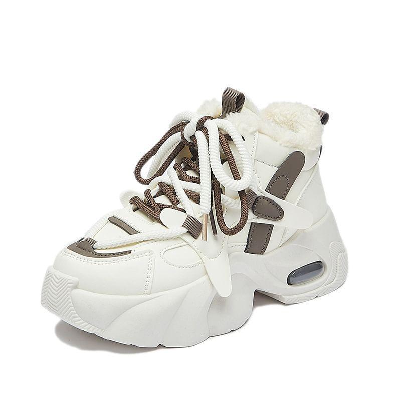 Two-Tone Platform Sneakers Product Image