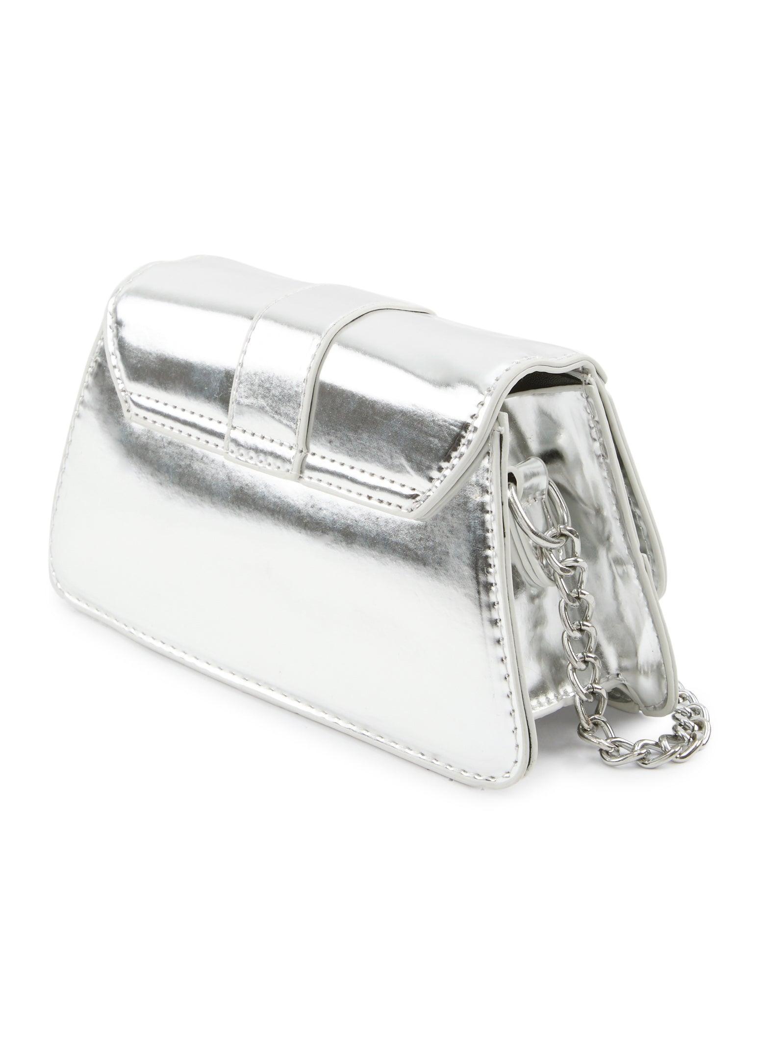 Buckle Detail Chain Strap Crossbody Bag Female Product Image