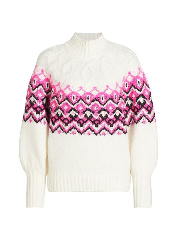 Womens Fair-Isle Turtleneck Sweater Product Image