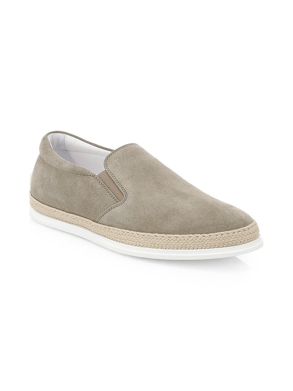 Mens Suede Espadrille Slip-On Sneakers Product Image