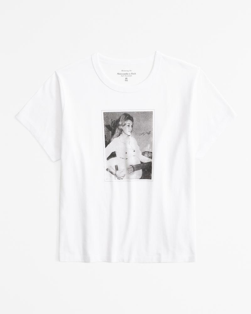 Short-Sleeve Dolly Parton Graphic Skimming Tee Product Image