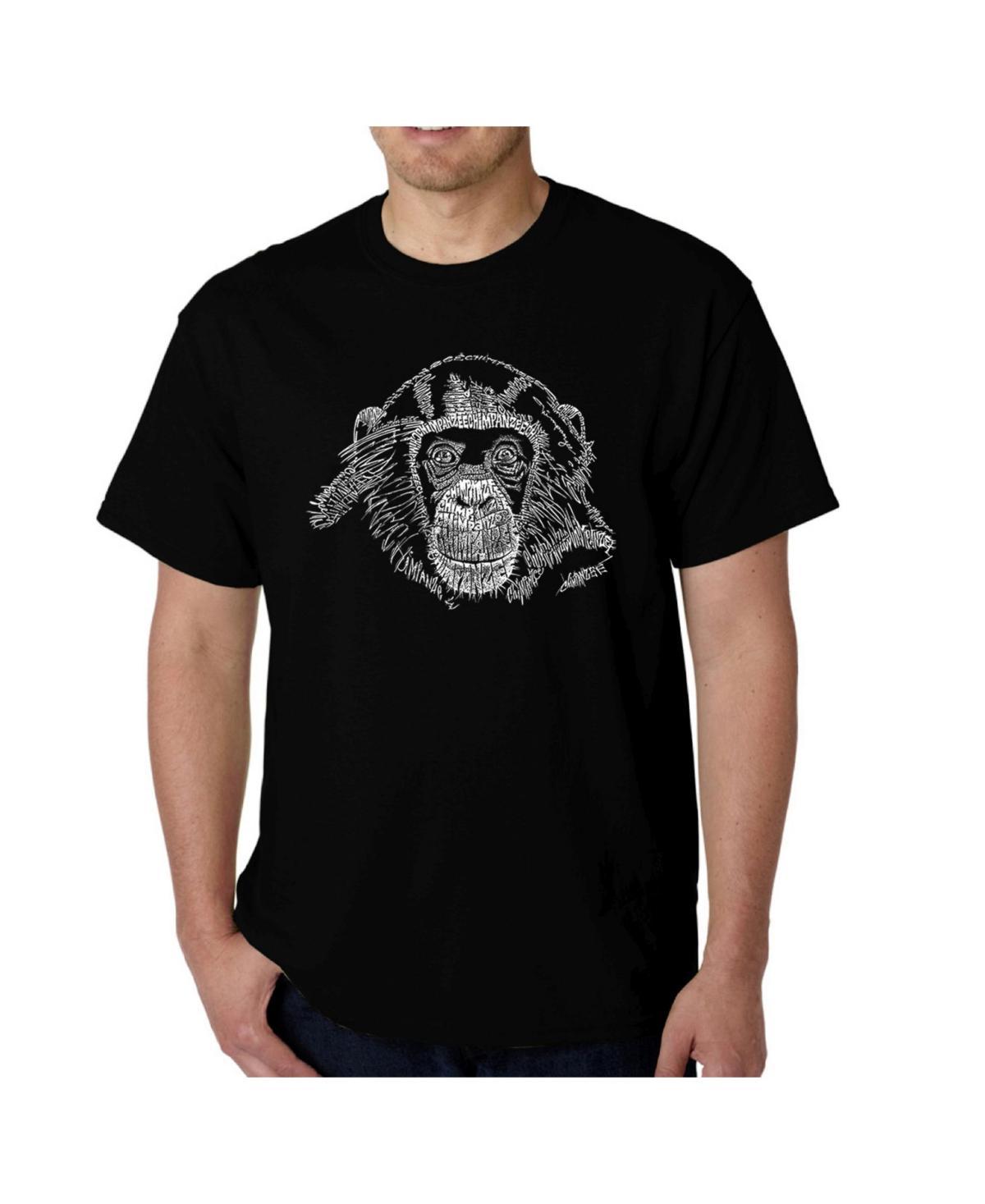 La Pop Art Mens Word Art - Chimpanzee T-Shirt Product Image