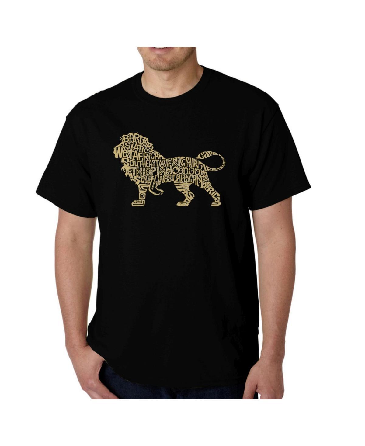 La Pop Art Mens Word Art T-Shirt - Lion Product Image