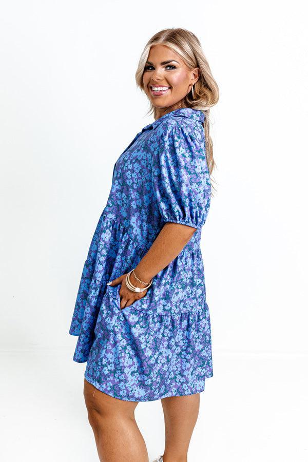 Ojai Afternoon Floral Mini Dress Curves Product Image