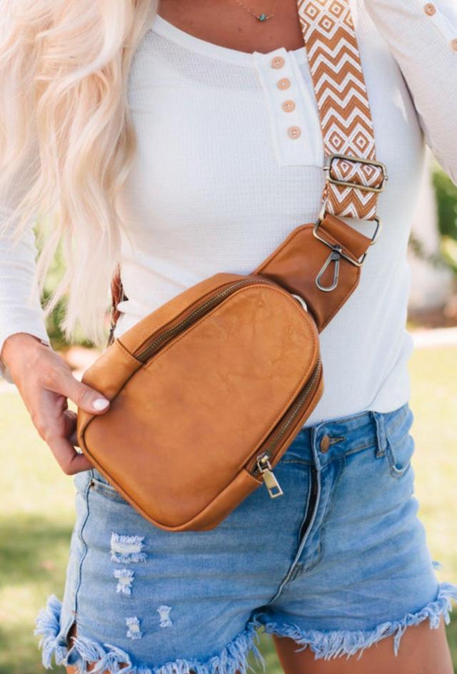 Brown Zip Crossbody Product Image