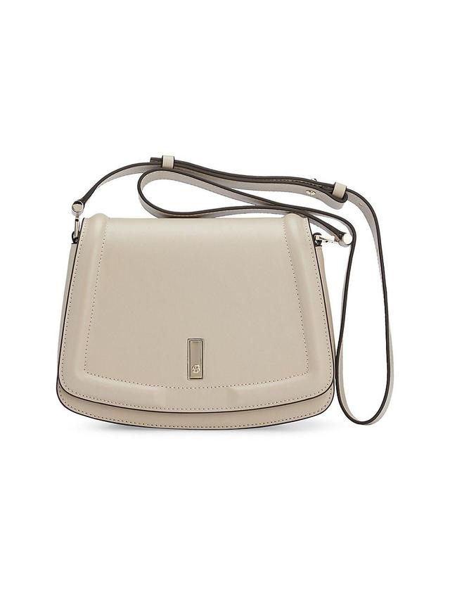 Womens Leather Saddle Bag with Signature Hardware Product Image