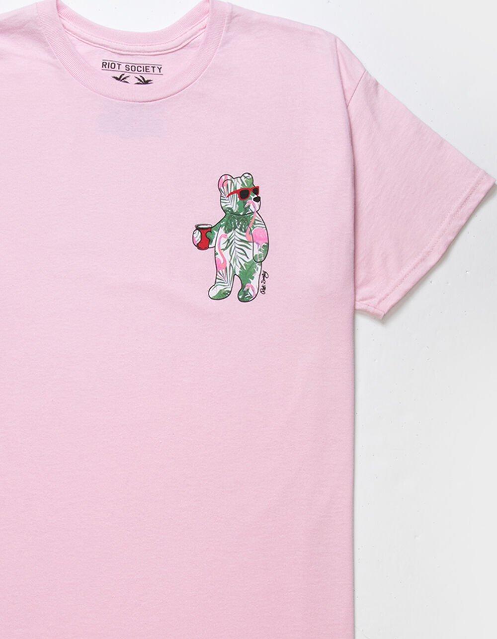 RIOT SOCIETY Flamingo Tropical Bear Mens Tee Product Image