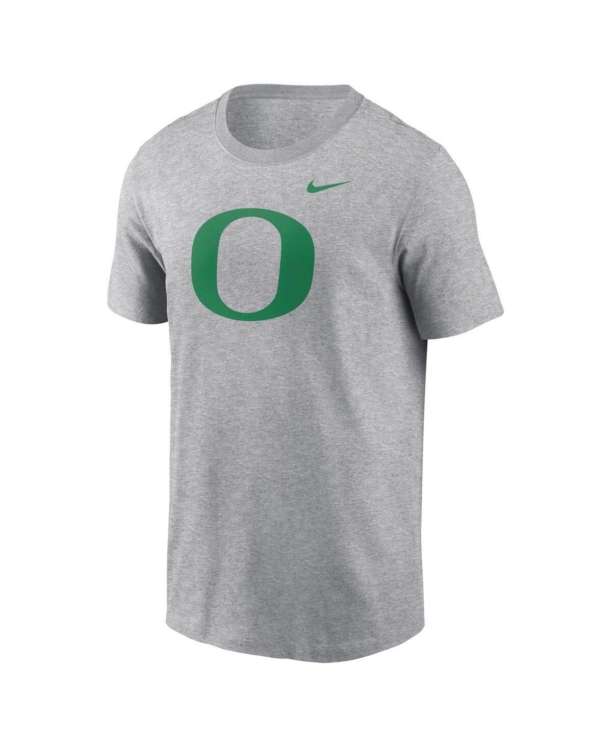 NIKE Men's Heather Gray Oregon Ducks Primetime Evergreen Logo T-shirt Product Image