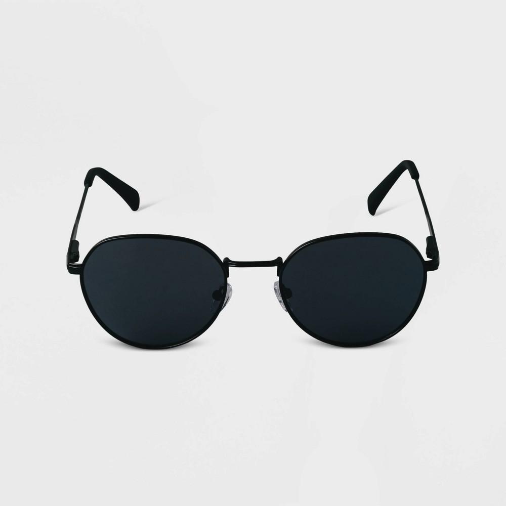 Womens Metal Round Sunglasses - A New Day Black Product Image
