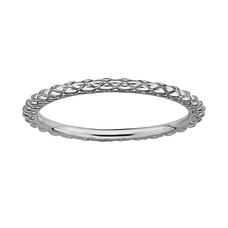 Stacks & Stones Sterling Silver Crisscross Stack Ring, Womens Product Image