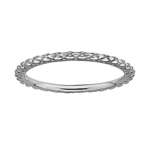 Stacks & Stones Sterling Silver Crisscross Stack Ring, Womens Product Image