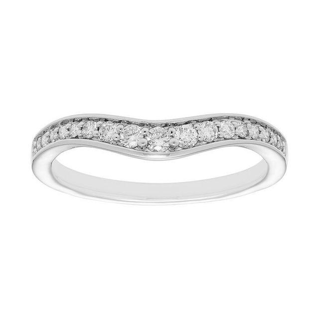 The Regal Collection 14k Gold 1/4 Carat T.W. IGL Certified Diamond Shadow Wedding Band, Womens White Product Image