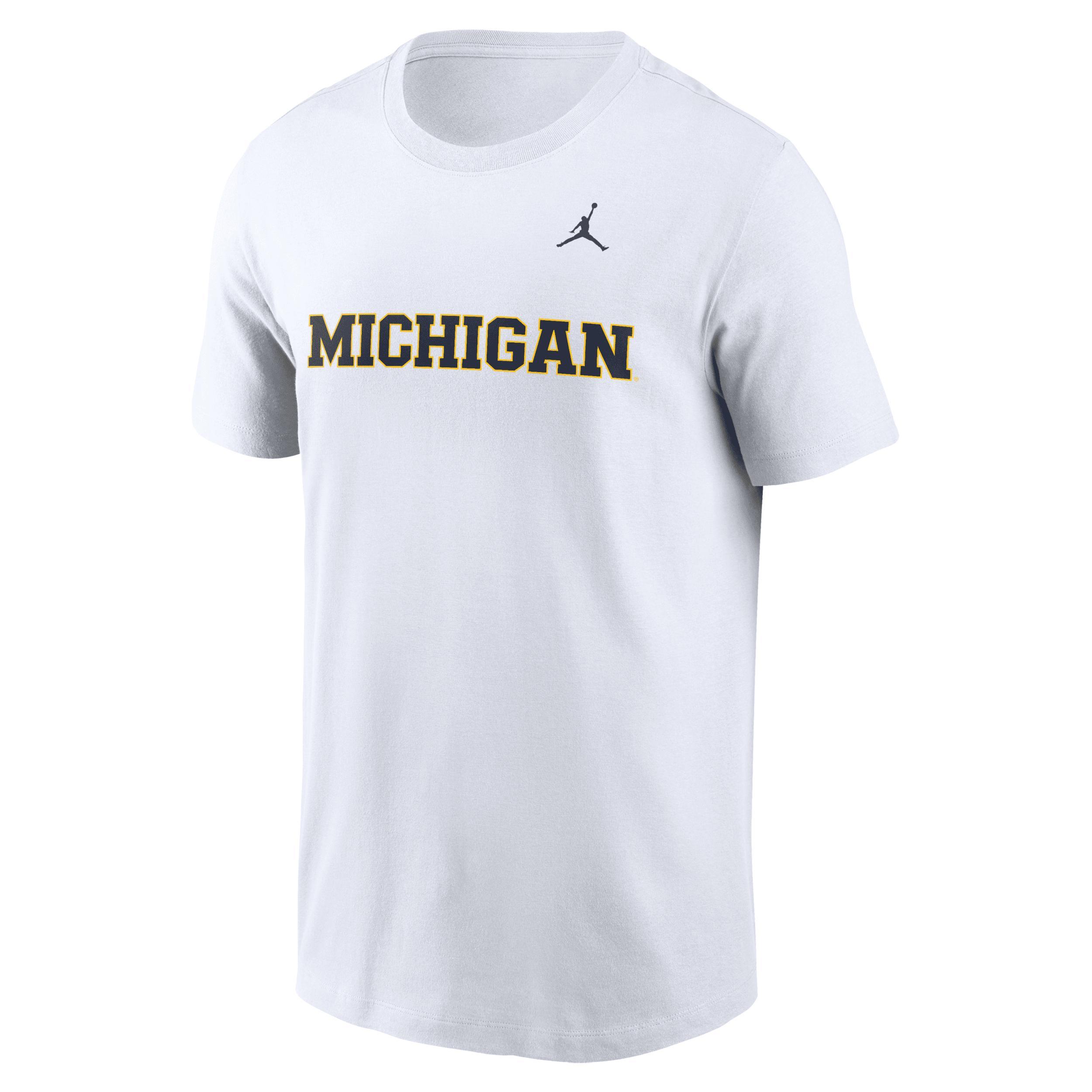 Mens Michigan Wolverines Primetime Wordmark Jordan College T-Shirt Product Image