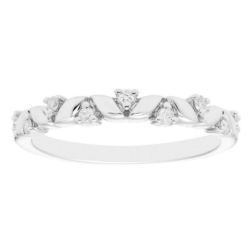 Boston Bay Diamonds Sterling Silver 1/5 Carat T.W. Diamond Ring, Womens Product Image