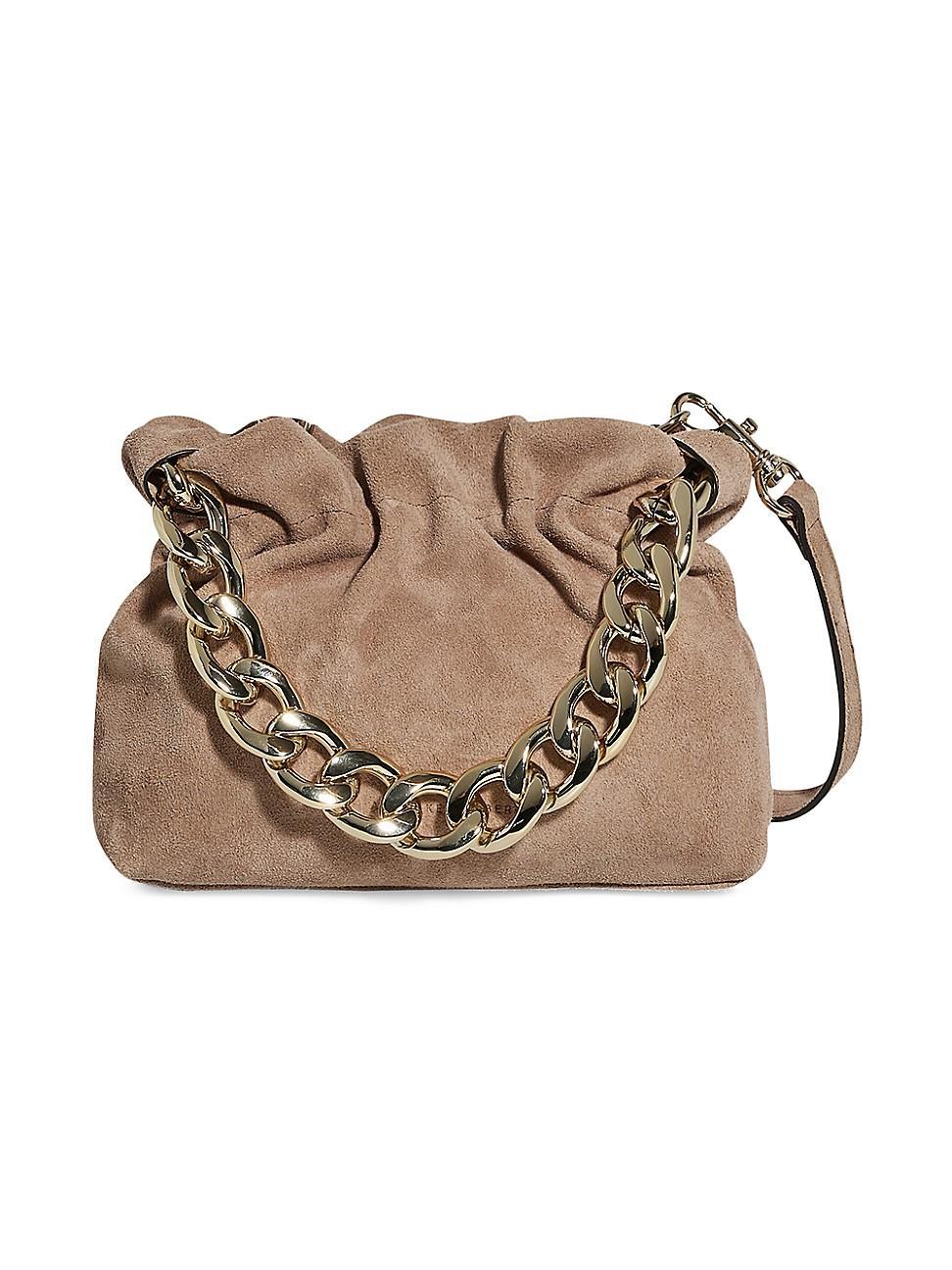 Womens Chain Leather Handheld Shoulder Bag Product Image