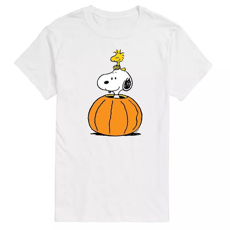 Mens Peanuts Snoopy Woodstock Pumpkin Graphic Tee Product Image